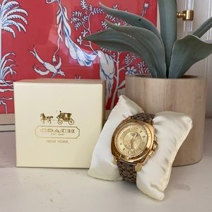 Coach Gold Watch (tag and box included) needs batteries